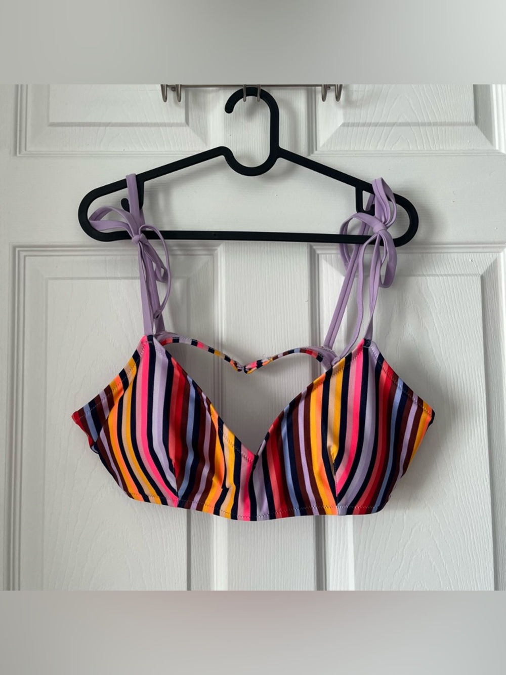 EUC Aerie Scoop Bikini with Tie Straps size XL Multicolor